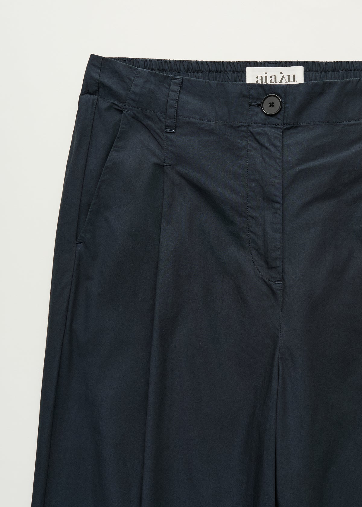 Billy pant zip poplin | Black navy Pants aiayu