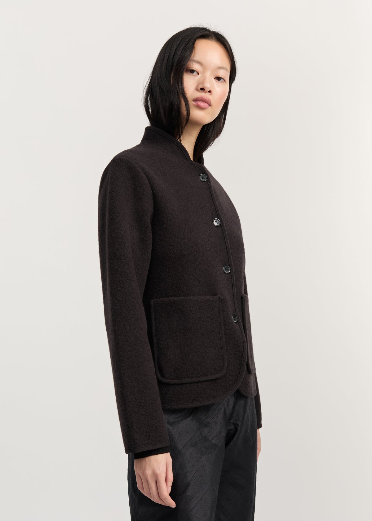 Cara jacket – merino wool | Dark brown Jacket aiayu
