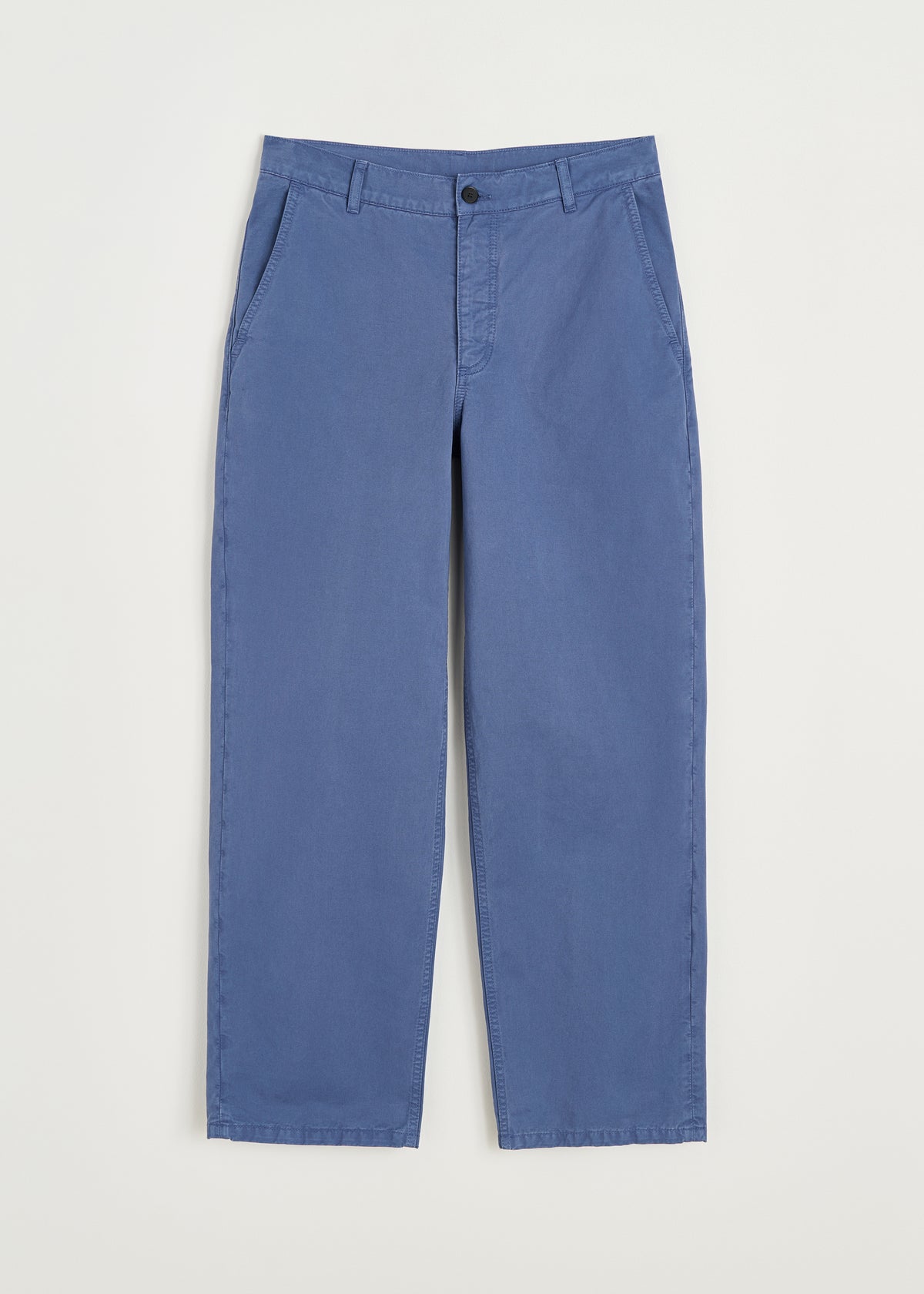 Carlo midwaist wide cotton | Washed french blue Pants aiayu