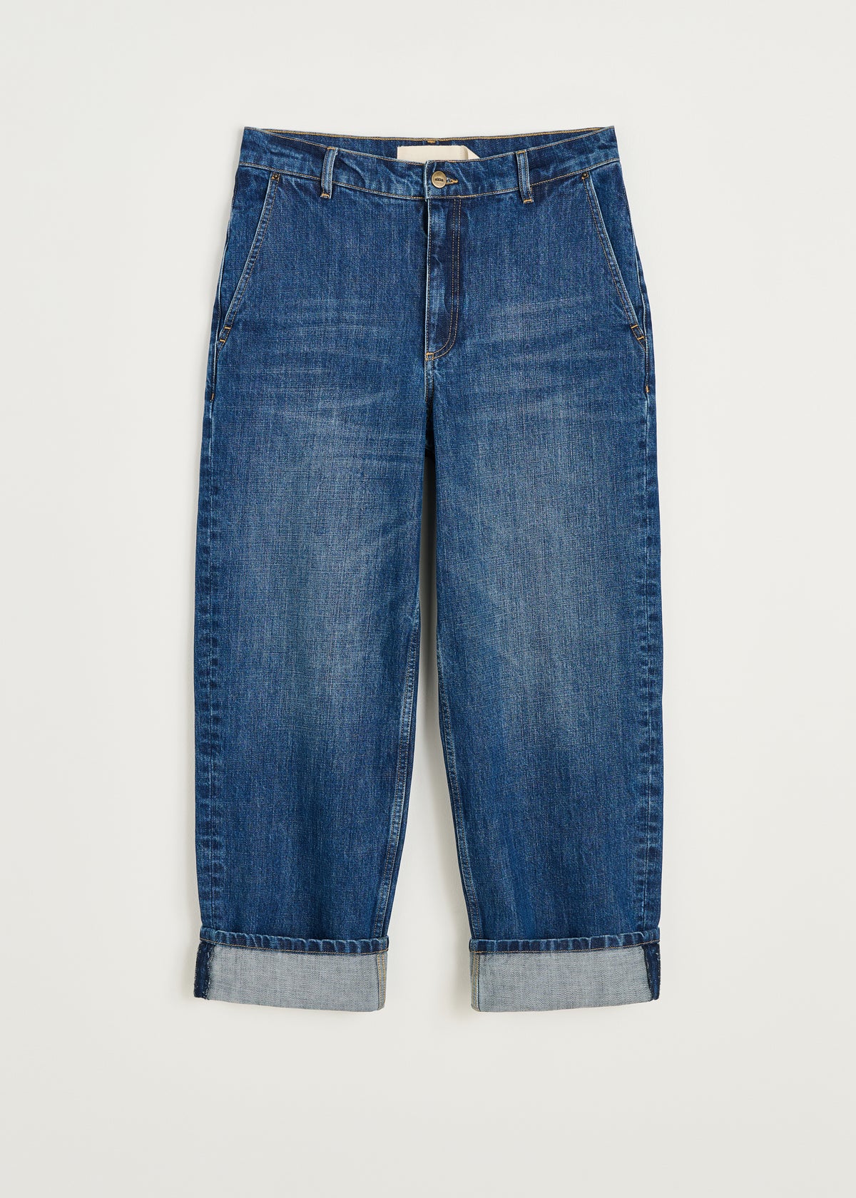 Carlo midwaist wide jeans | Worn blue Jeans aiayu