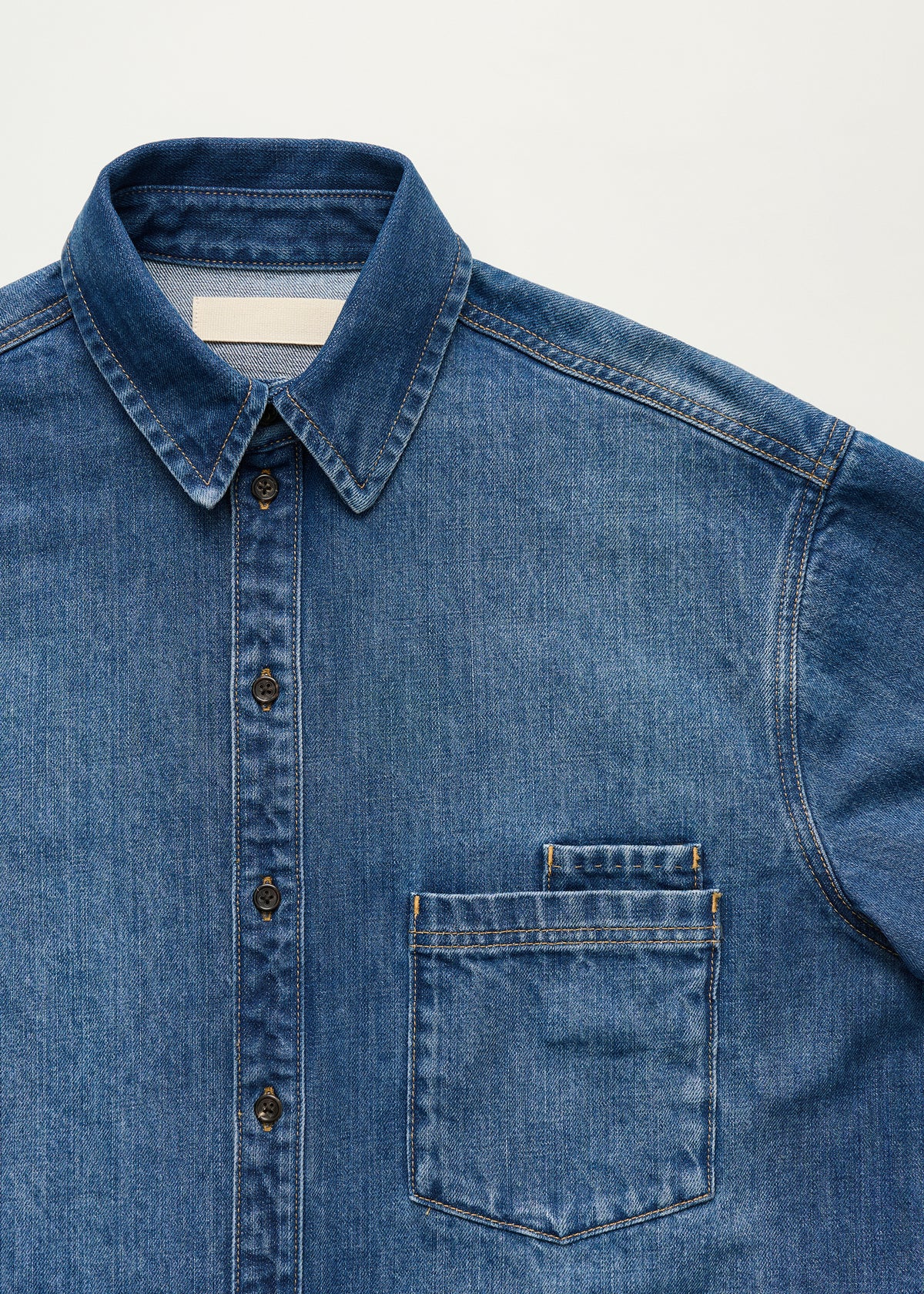 Casy shirt denim | Worn blue Shirt Woven aiayu