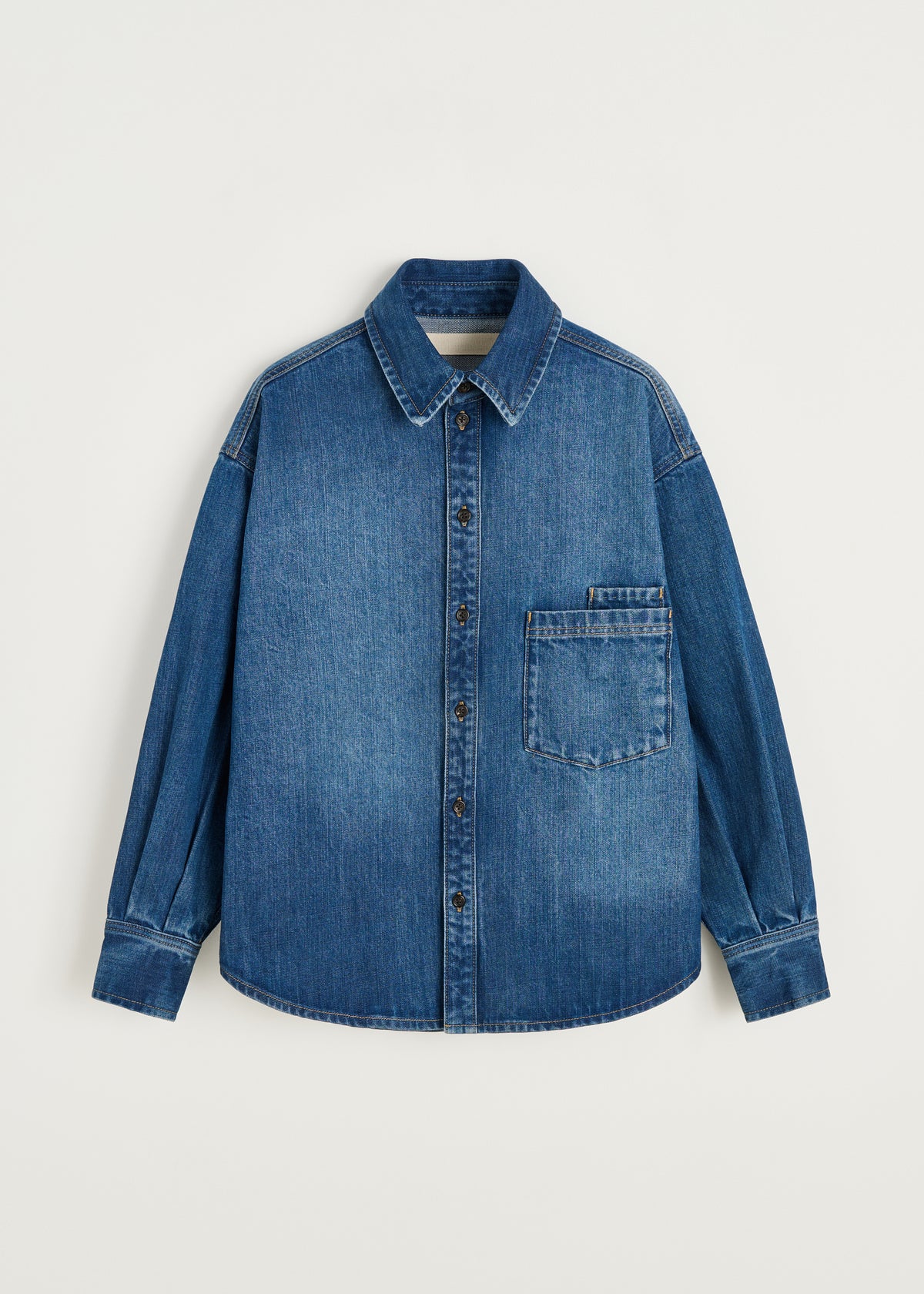 Casy shirt denim | Worn blue Shirt Woven aiayu