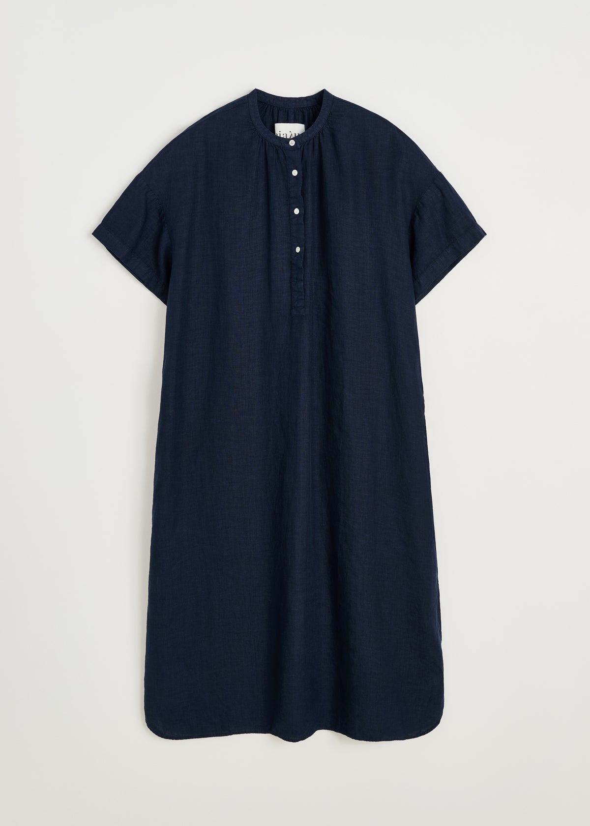 Cille dress linen | Navy Dress aiayu