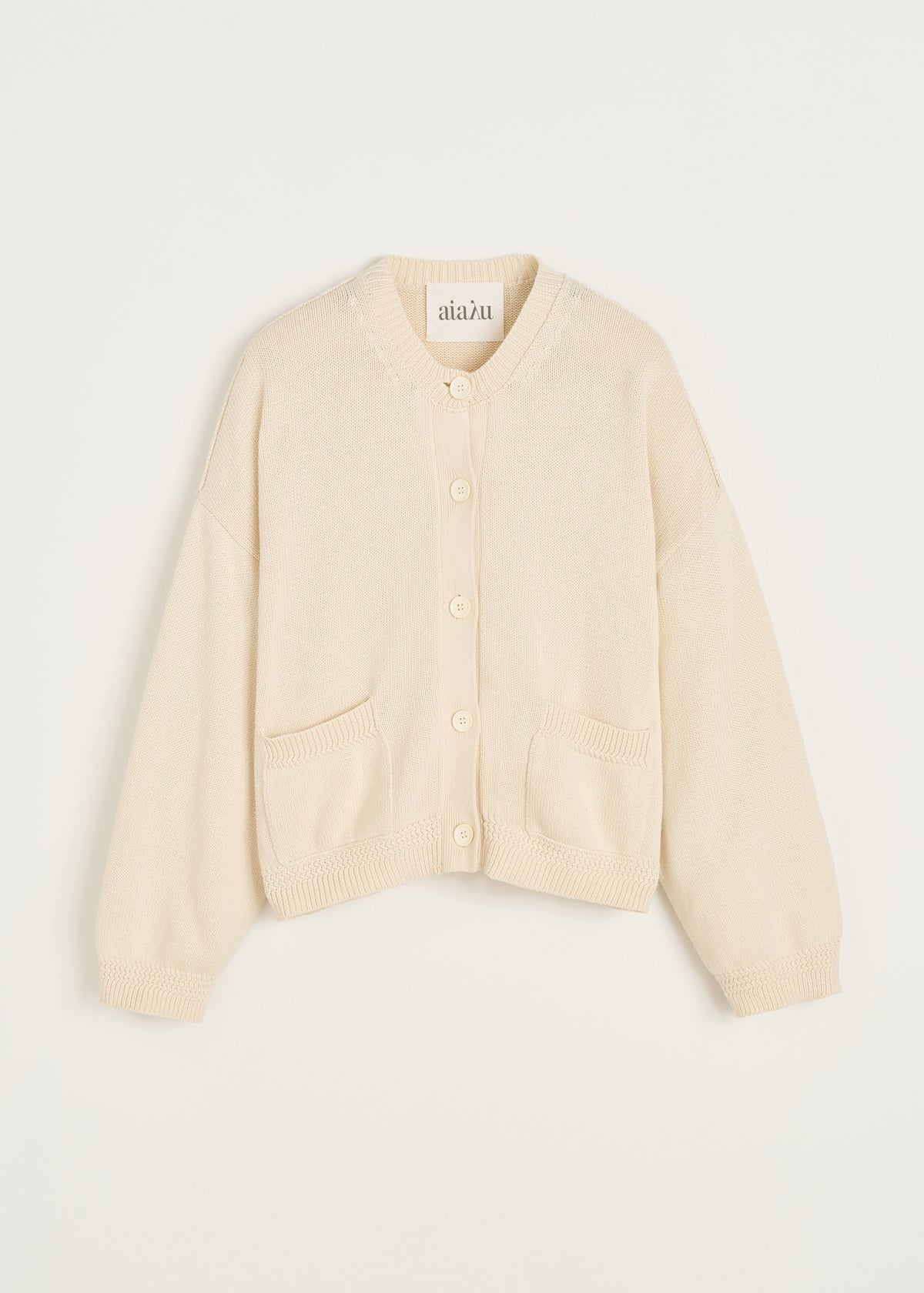 Cobe cotton cardigan | Pure ecru Cardigan aiayu