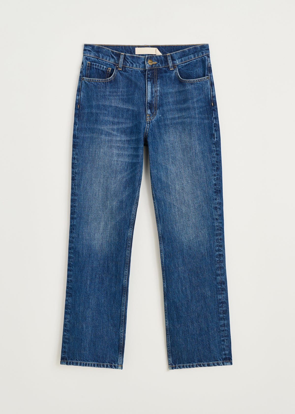 Cooper highwaist straight jeans | Worn blue Jeans aiayu