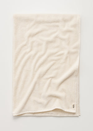Cotton bath sheet - 100x150 | Pure ecru Towel aiayu