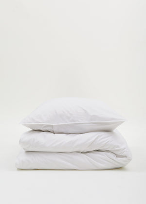 Duvet set 140x220 and pillow case | White Bedding aiayu