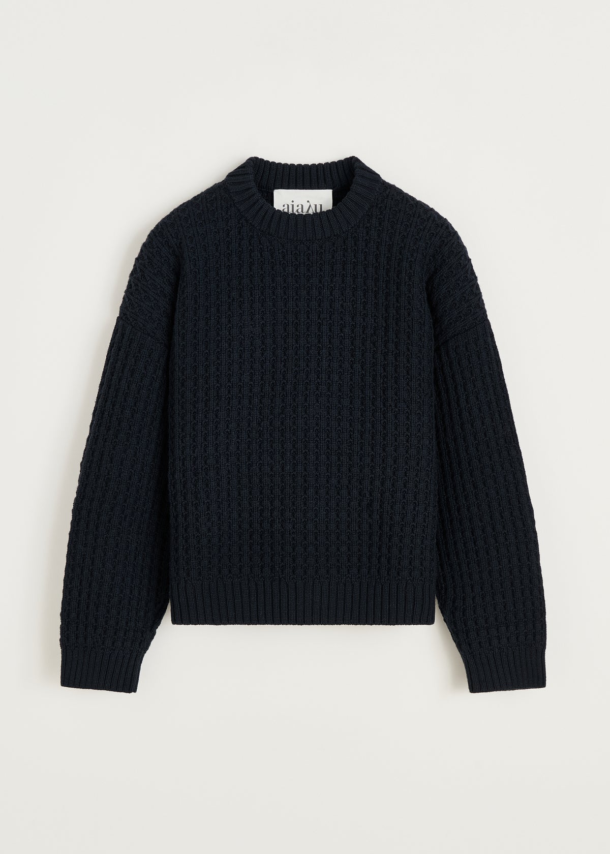 Eamon sweater – highland wool | Black navy Sweater aiayu