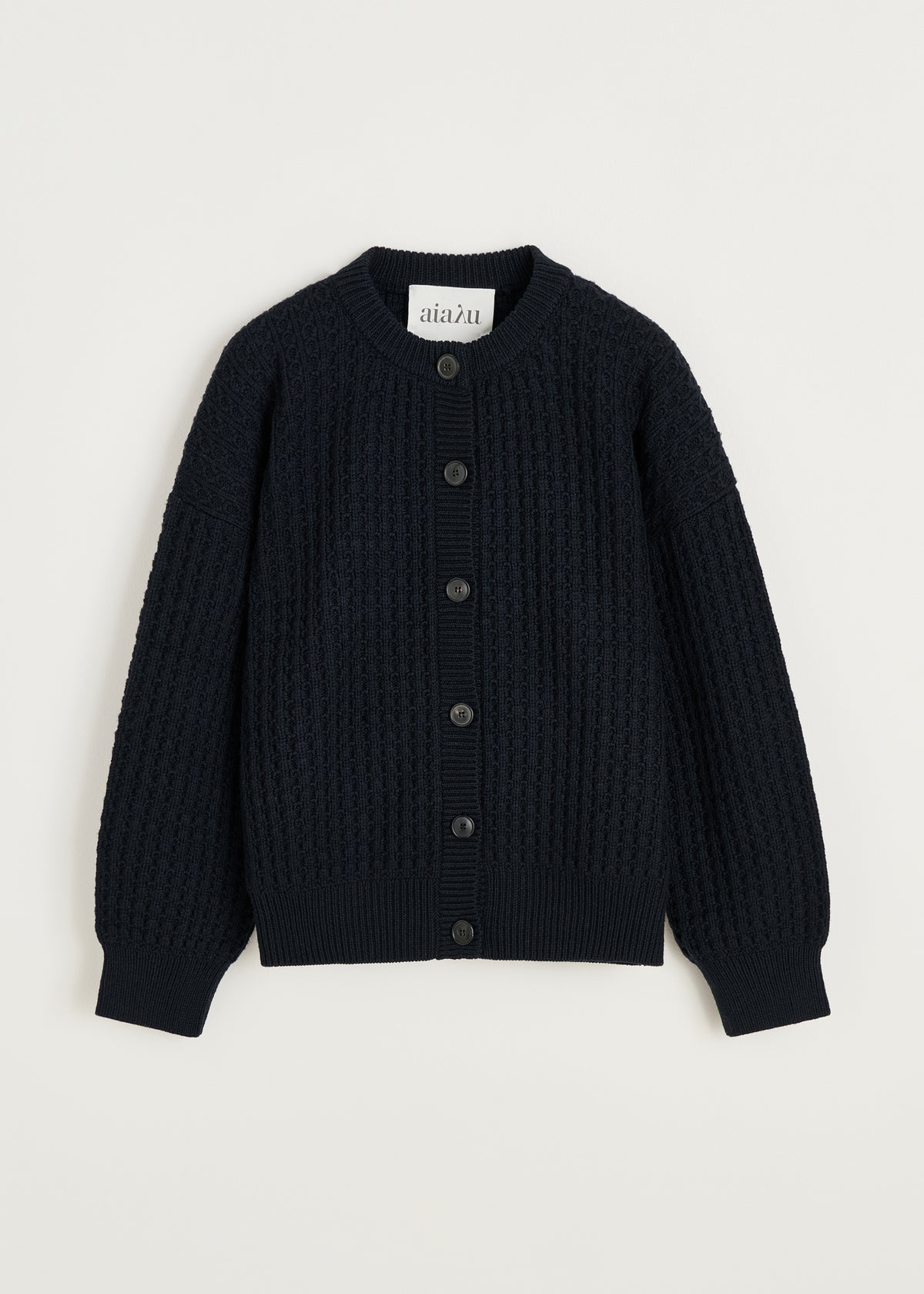 Elan cardigan – highland wool | Black navy Cardigan aiayu