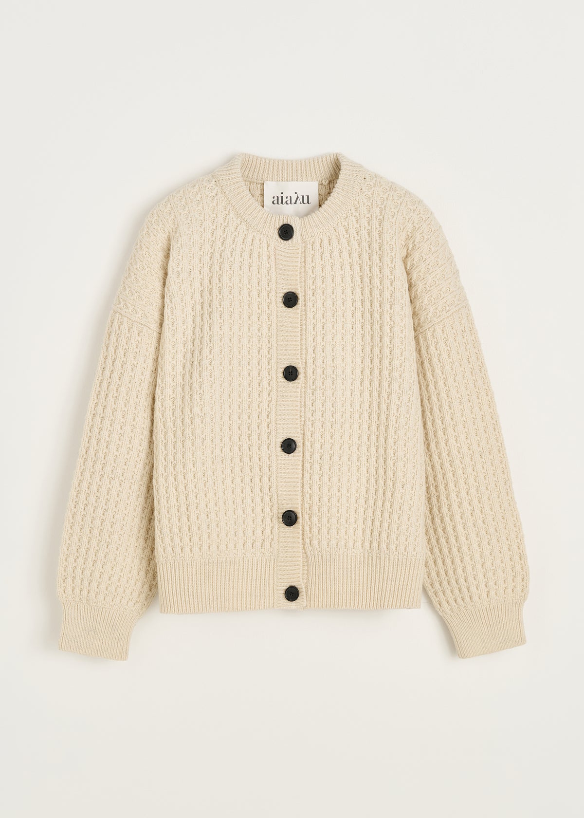 Elan cardigan – highland wool | Pure ecru Cardigan aiayu