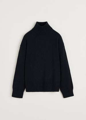 Farah sweater – highland wool | Black navy Sweater aiayu