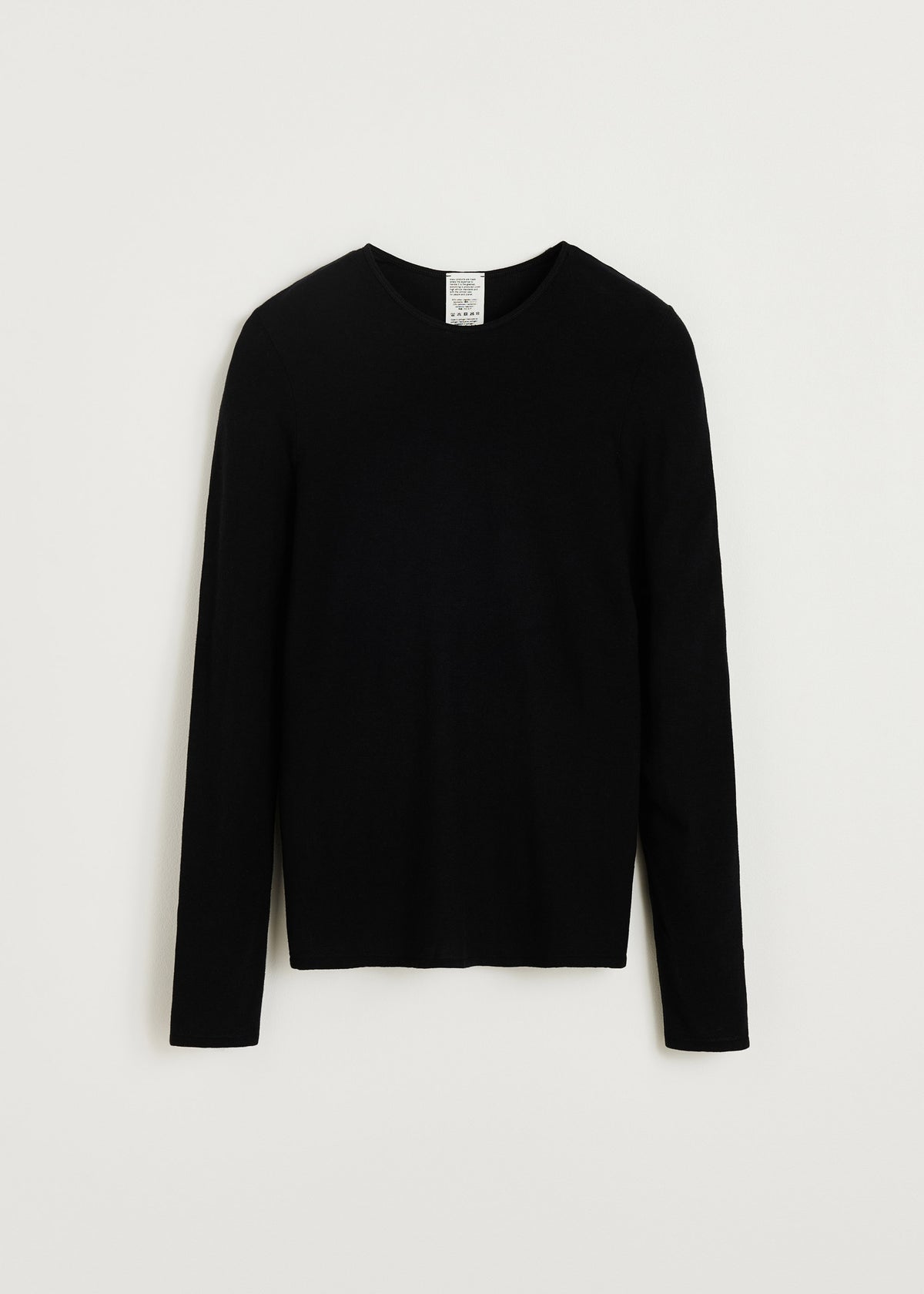 Gentle long sleeve – cotton cashmere blend | Black Blouse aiayu