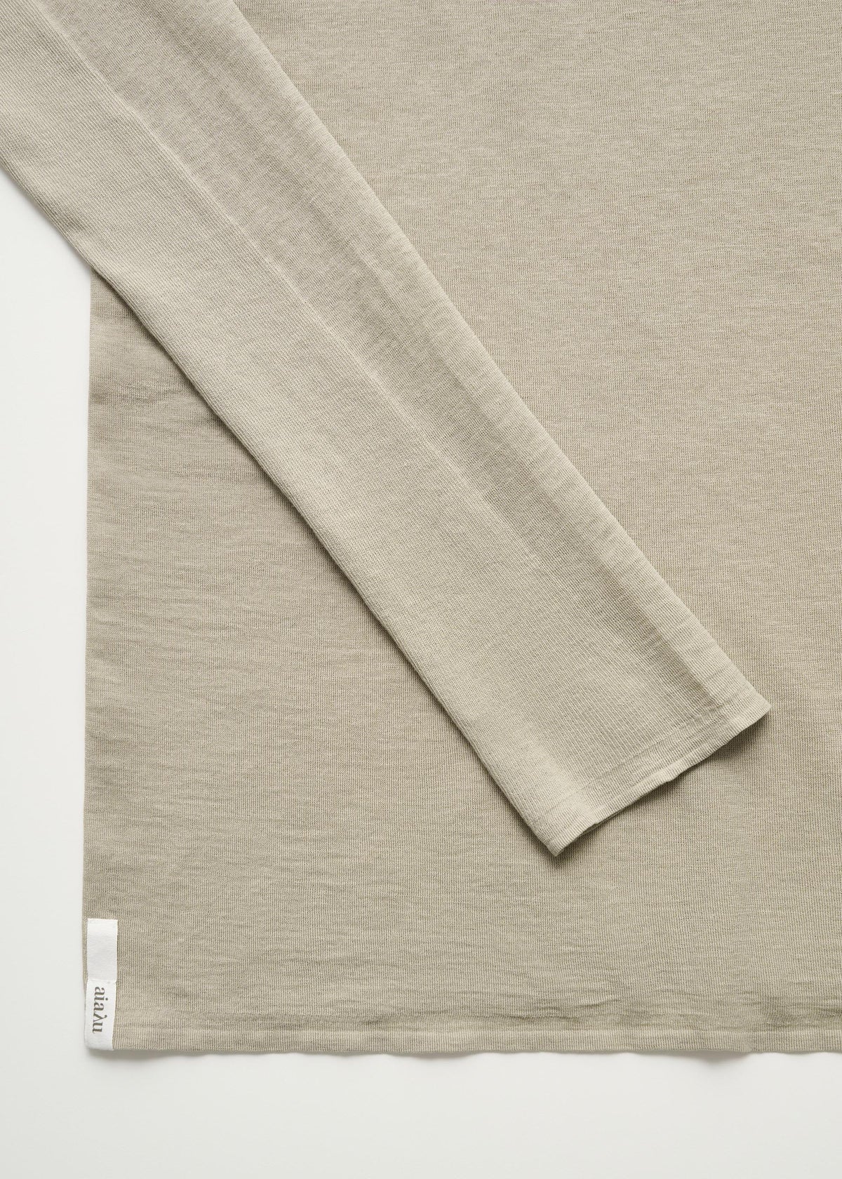 Gentle long sleeve – cotton cashmere blend | Grey Blouse aiayu
