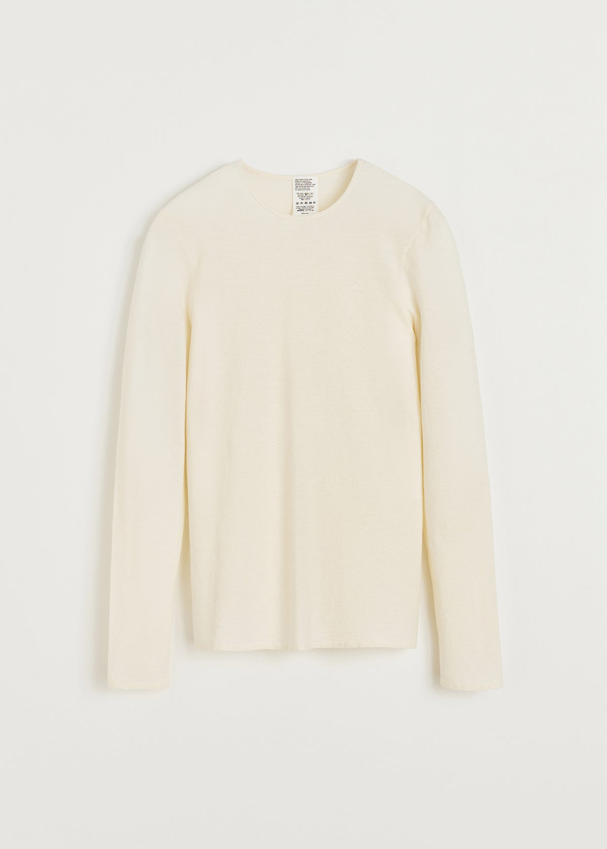 Gentle long sleeve – cotton cashmere blend | Pure ecru Blouse aiayu