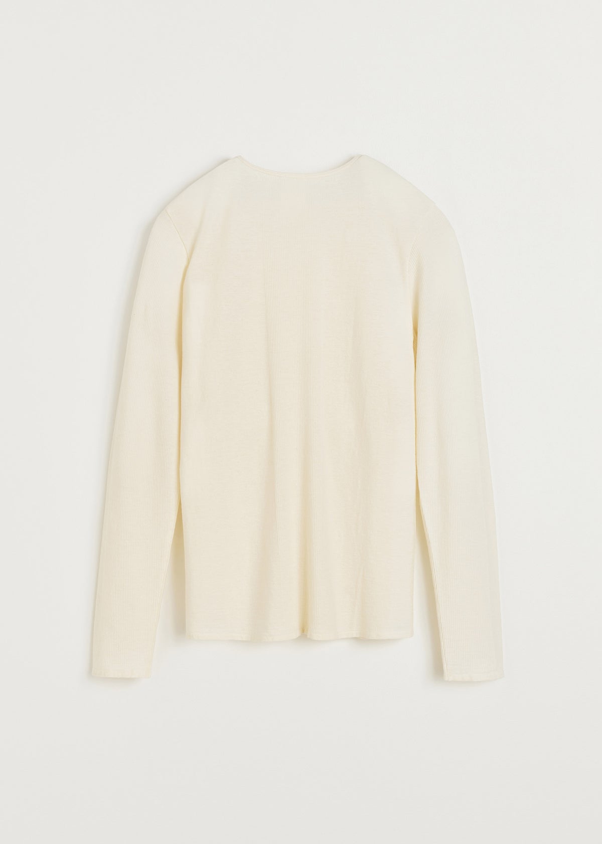 Gentle long sleeve – cotton cashmere blend | Pure ecru Blouse aiayu