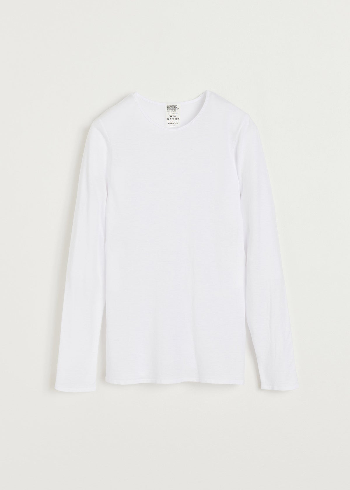 Gentle long sleeve – cotton cashmere blend | White Blouse aiayu