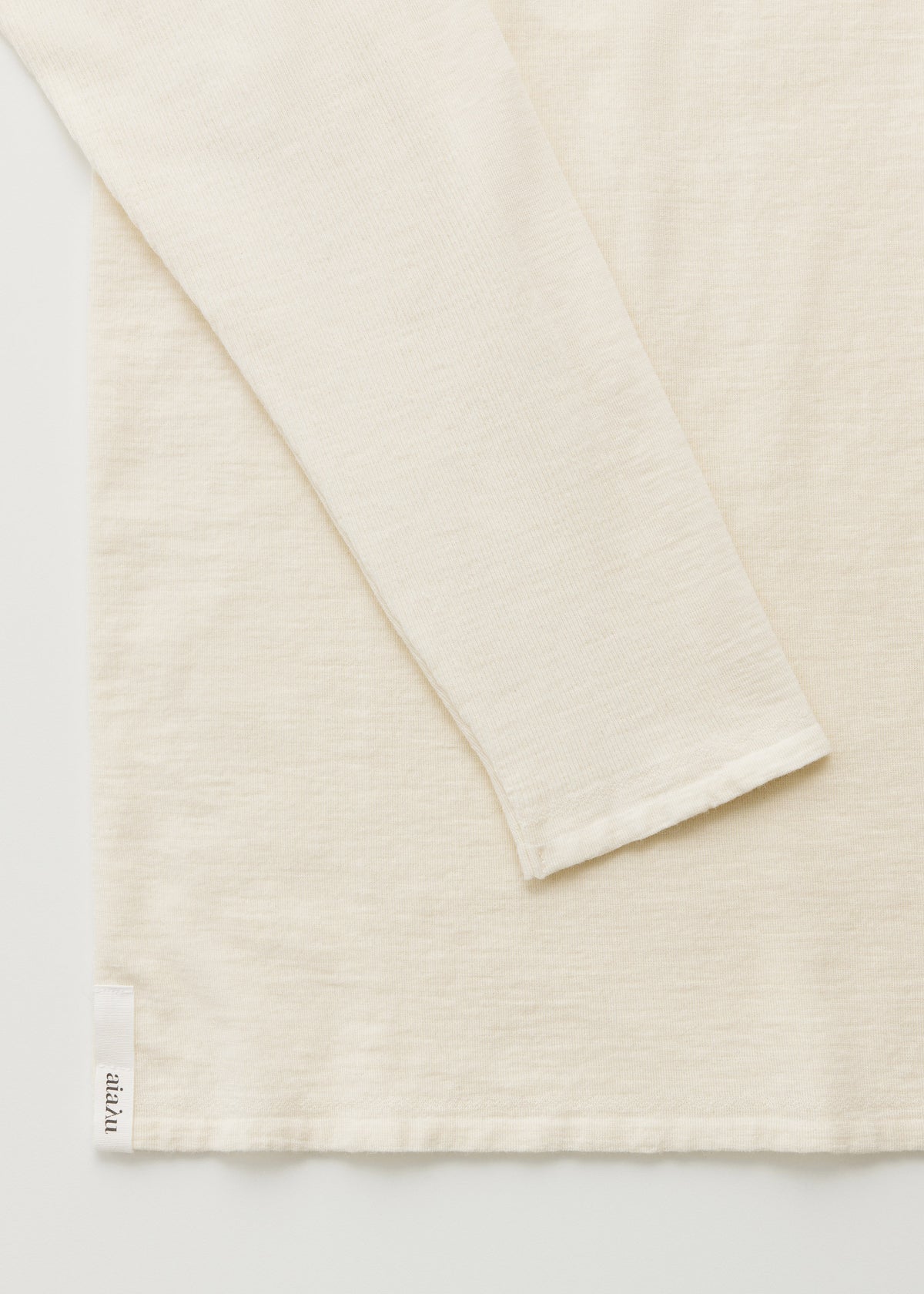 Gentle long sleeve – cotton cashmere blend | Pure ecru Blouse aiayu