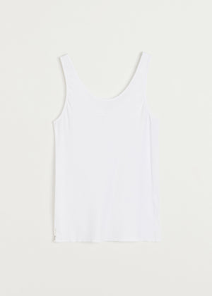 Gentle tank – cotton cashmere blend | White Top aiayu