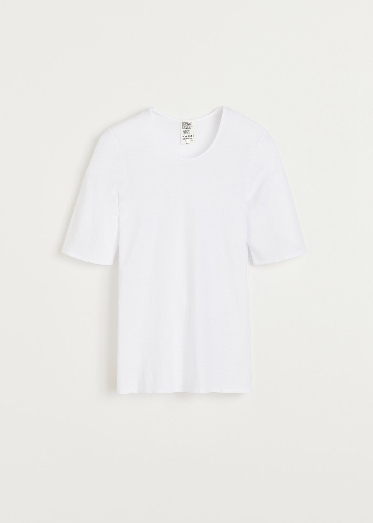 Gentle tee – cotton cashmere blend | White Blouse aiayu