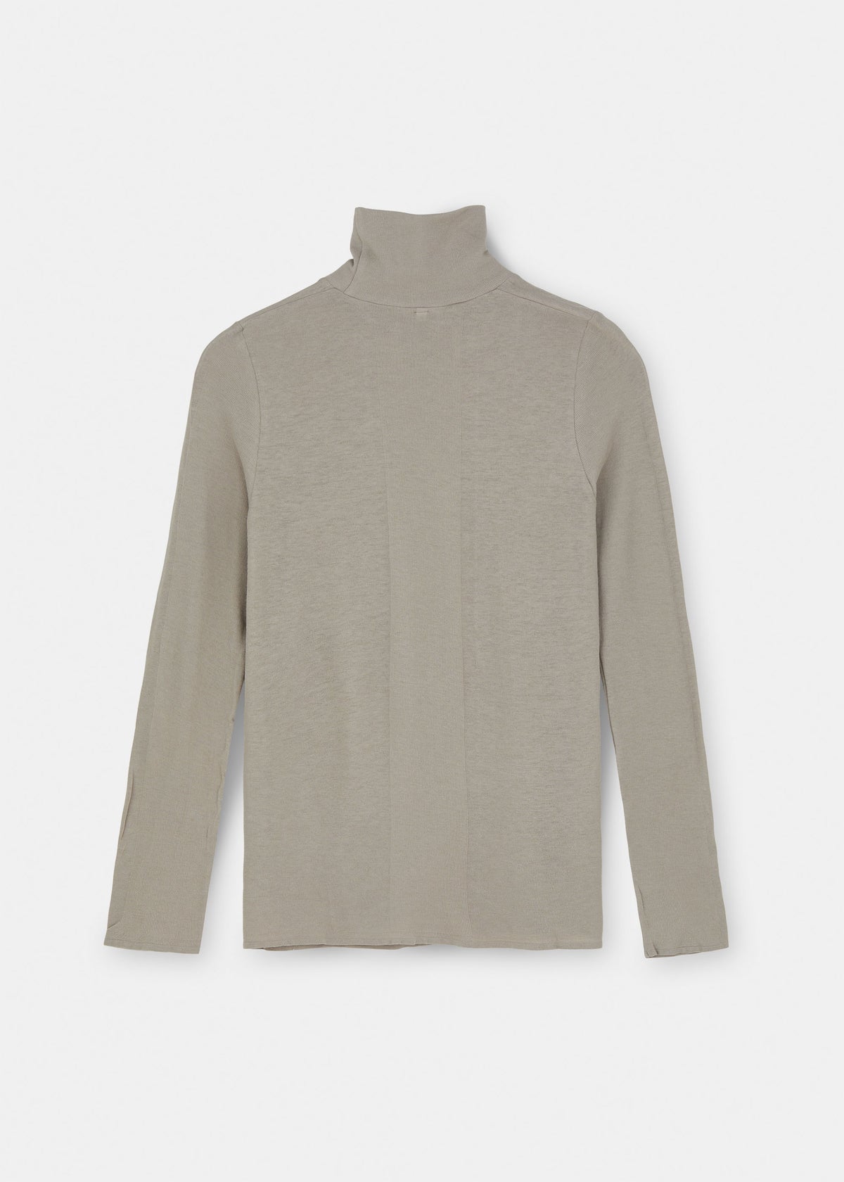 Gentle turtleneck – cotton cashmere blend | Grey Blouse aiayu