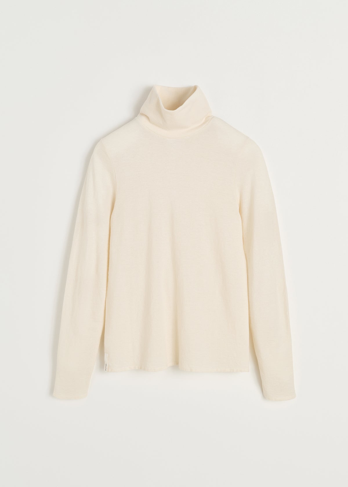 Gentle turtleneck – cotton cashmere blend | Pure ecru Blouse aiayu