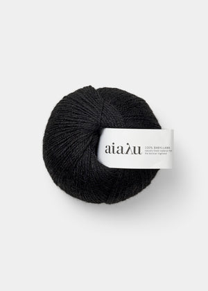 aiayu yarn – babyllama wool | Black Handknit Yarn aiayu
