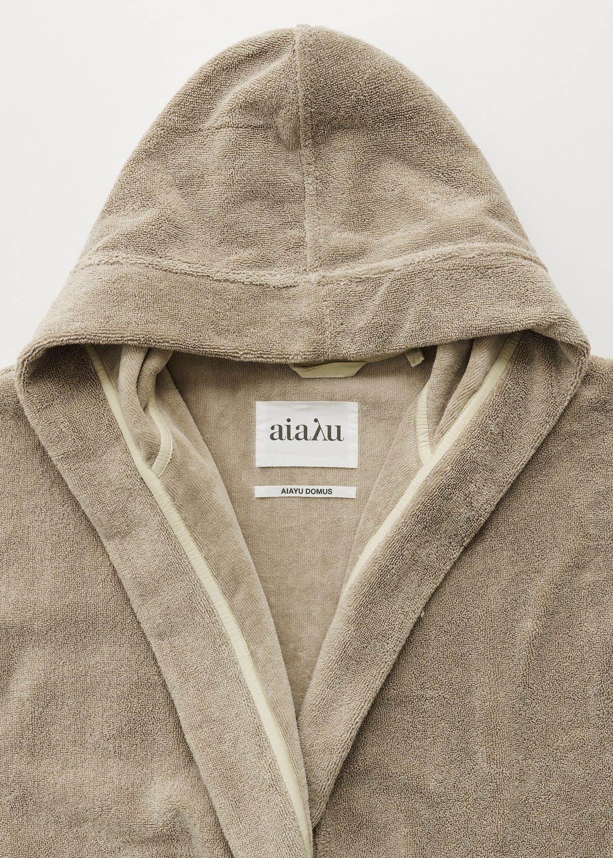 Hooded bathrobe terry | Dried Linen Bathrobe aiayu
