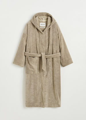 Hooded bathrobe terry | Dried Linen Bathrobe aiayu