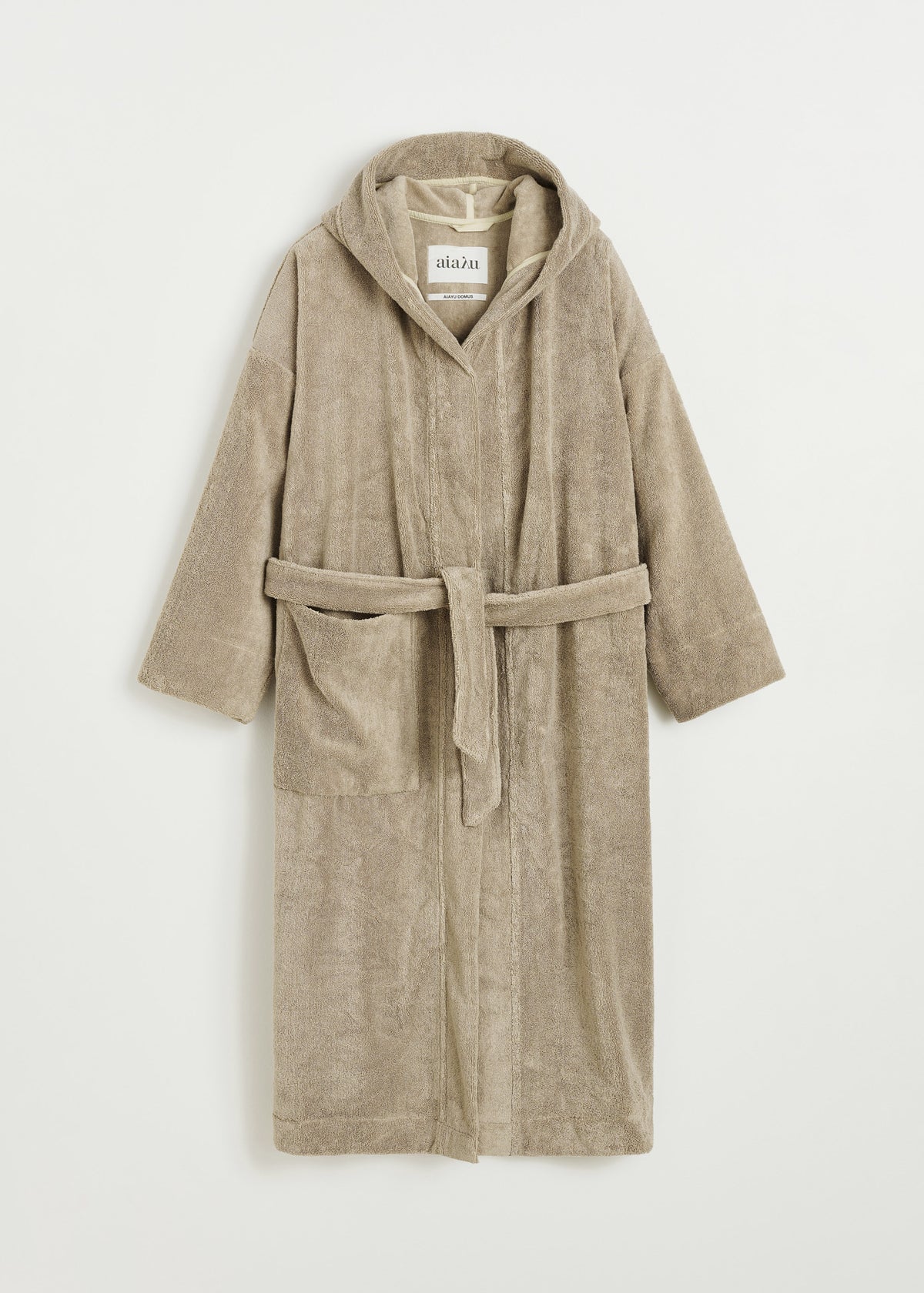 Hooded bathrobe terry | Dried Linen Bathrobe aiayu