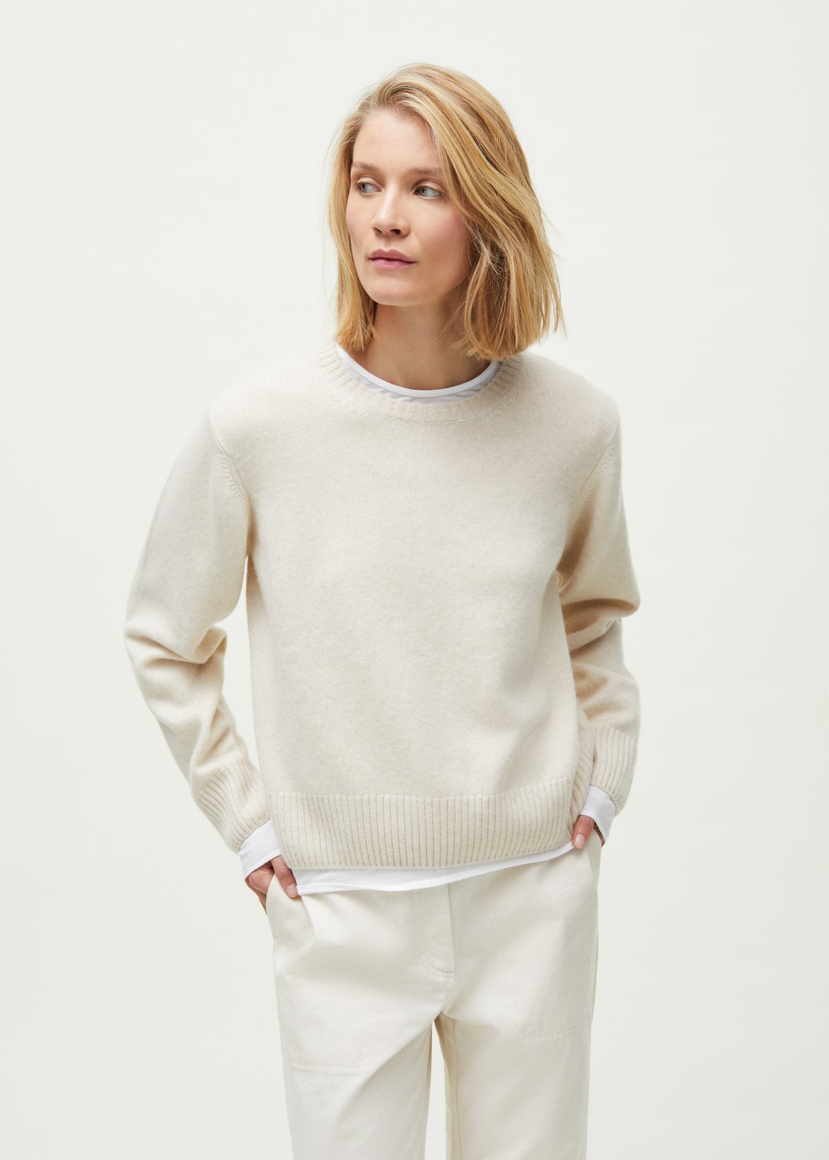 Inga sweater – cashmere | Pure ecru Sweater aiayu
