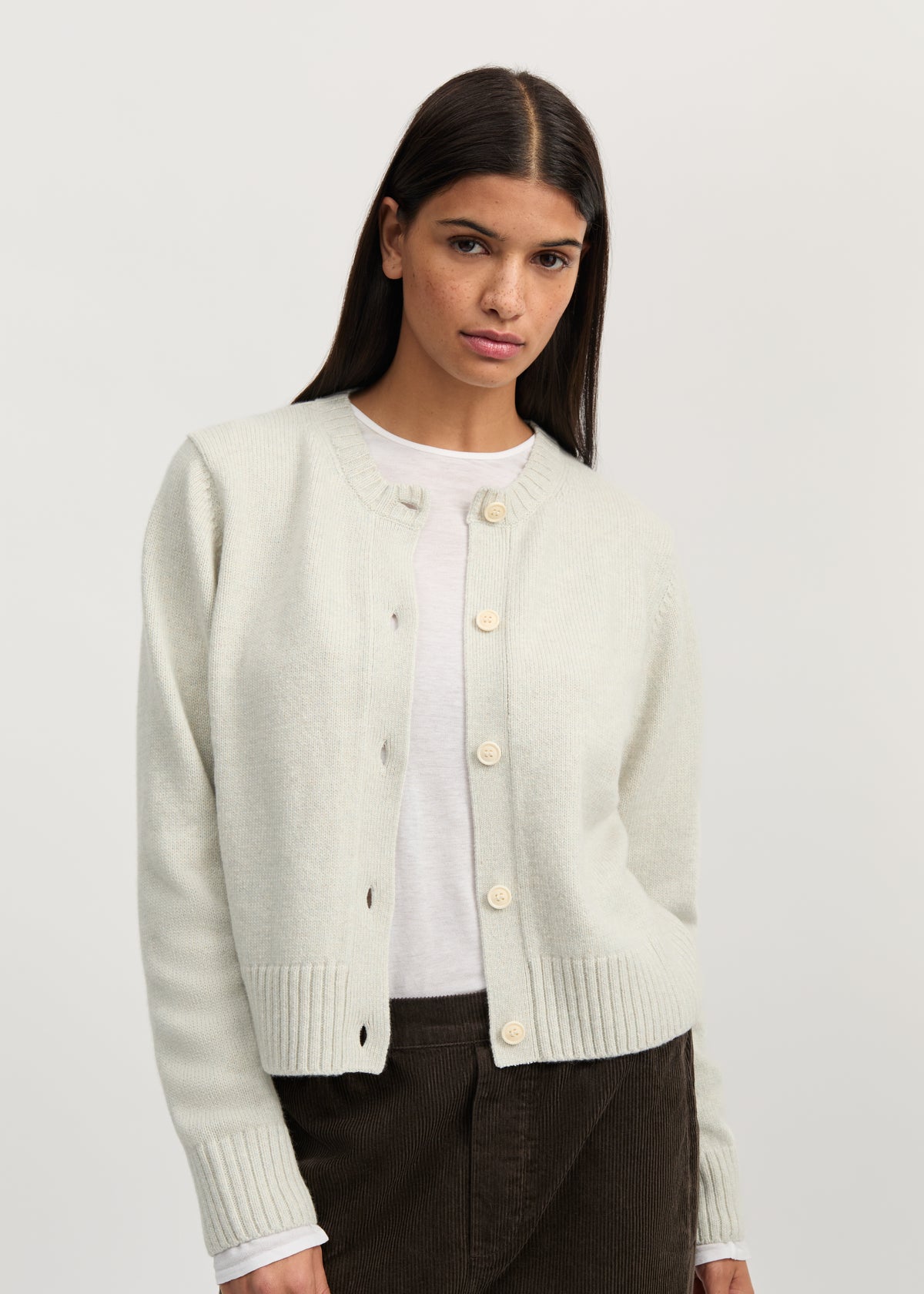 Ingolf cardigan – cashmere | Dove mouline Cardigan aiayu
