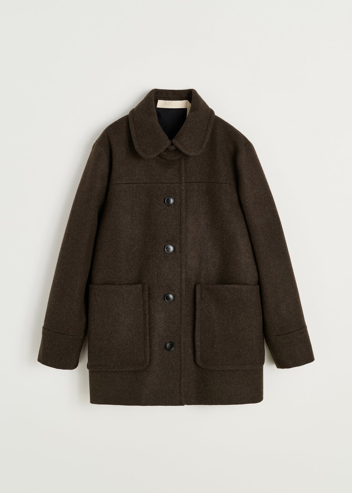 Jamie jacket loden – wool | Pure dark brown Coat aiayu