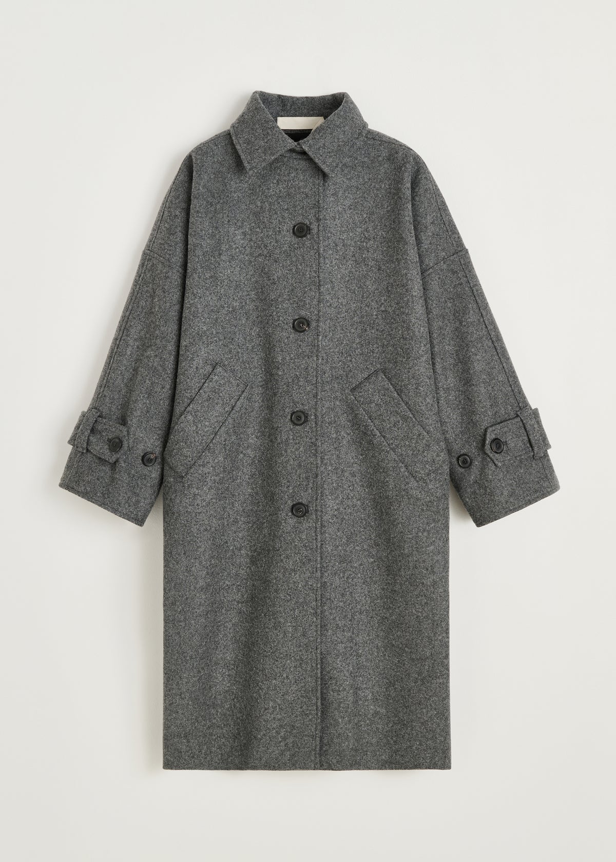 Jo coat loden | Pure grey Coat aiayu