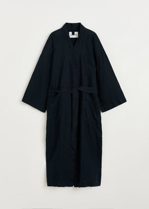 Kimono linen | Navy Bathrobe aiayu