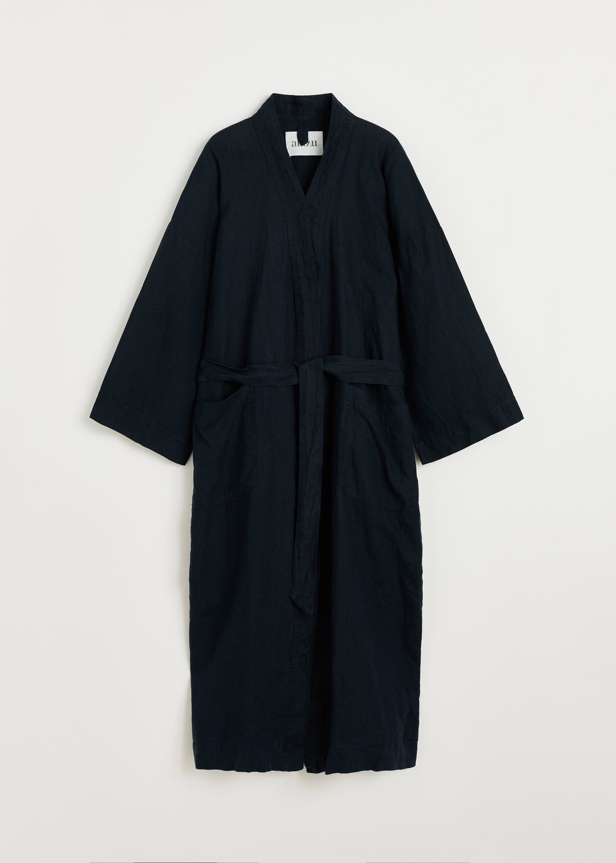 Kimono linen | Navy Bathrobe aiayu