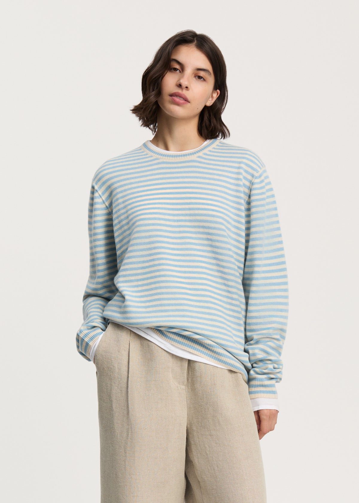 Leonardo sweater – cashmere | Mix opal blue Sweater aiayu
