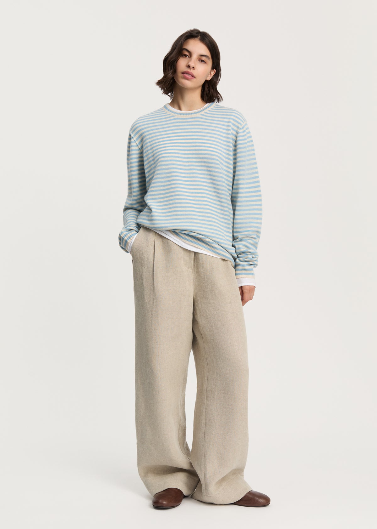 Leonardo sweater – cashmere | Mix opal blue Sweater aiayu