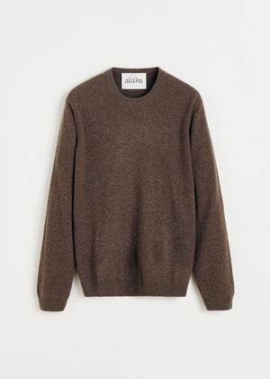 Leonardo sweater – cashmere | Pure dark brown Sweater aiayu