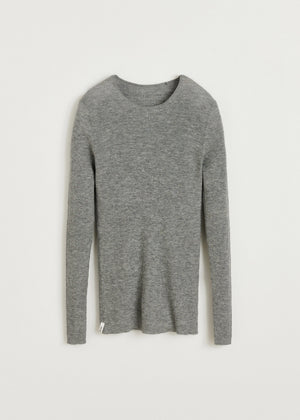 Madigan blouse – cashmere | Grey melange Blouse aiayu