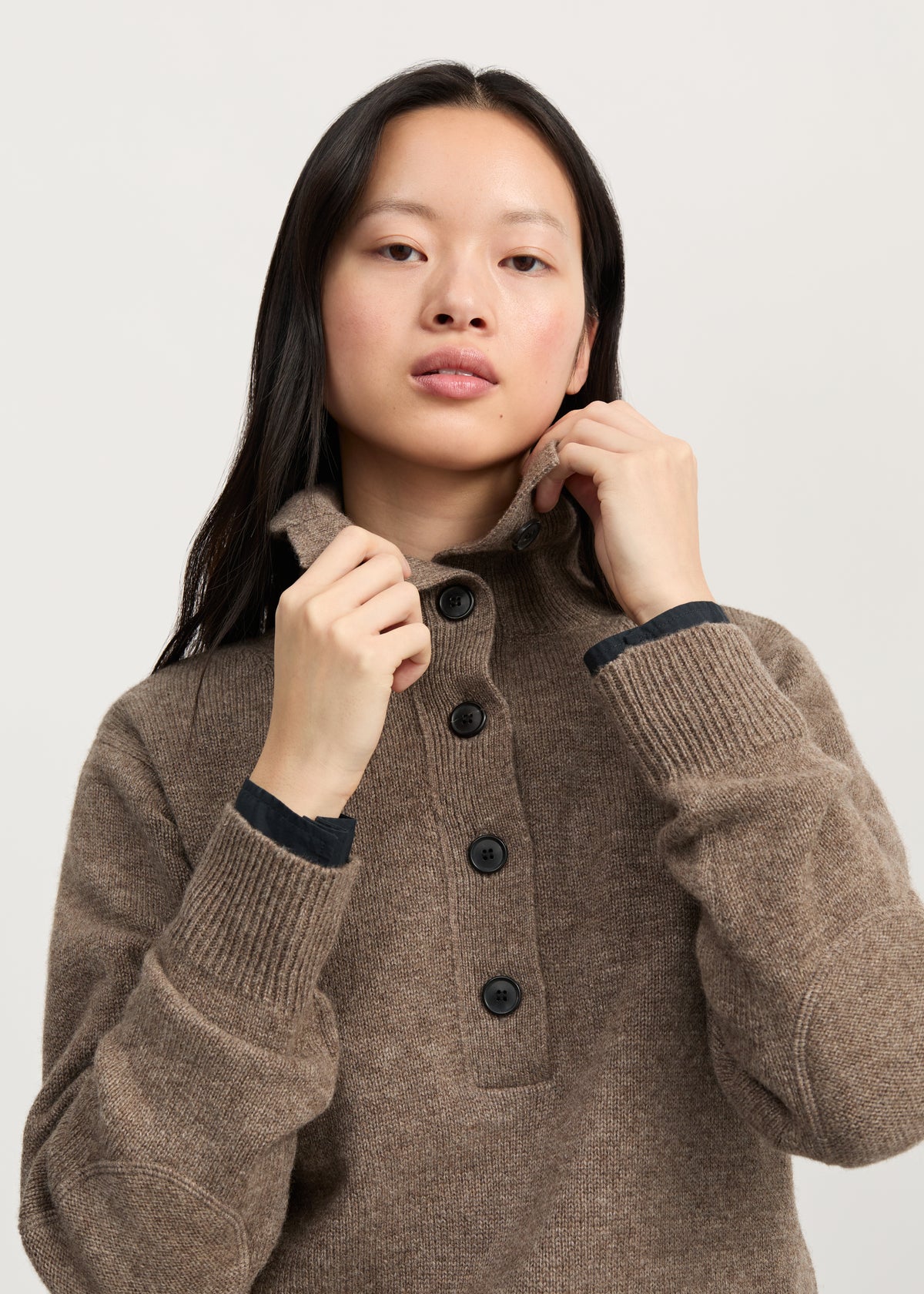 Maji sweater – yak | Pure light brown Sweater aiayu