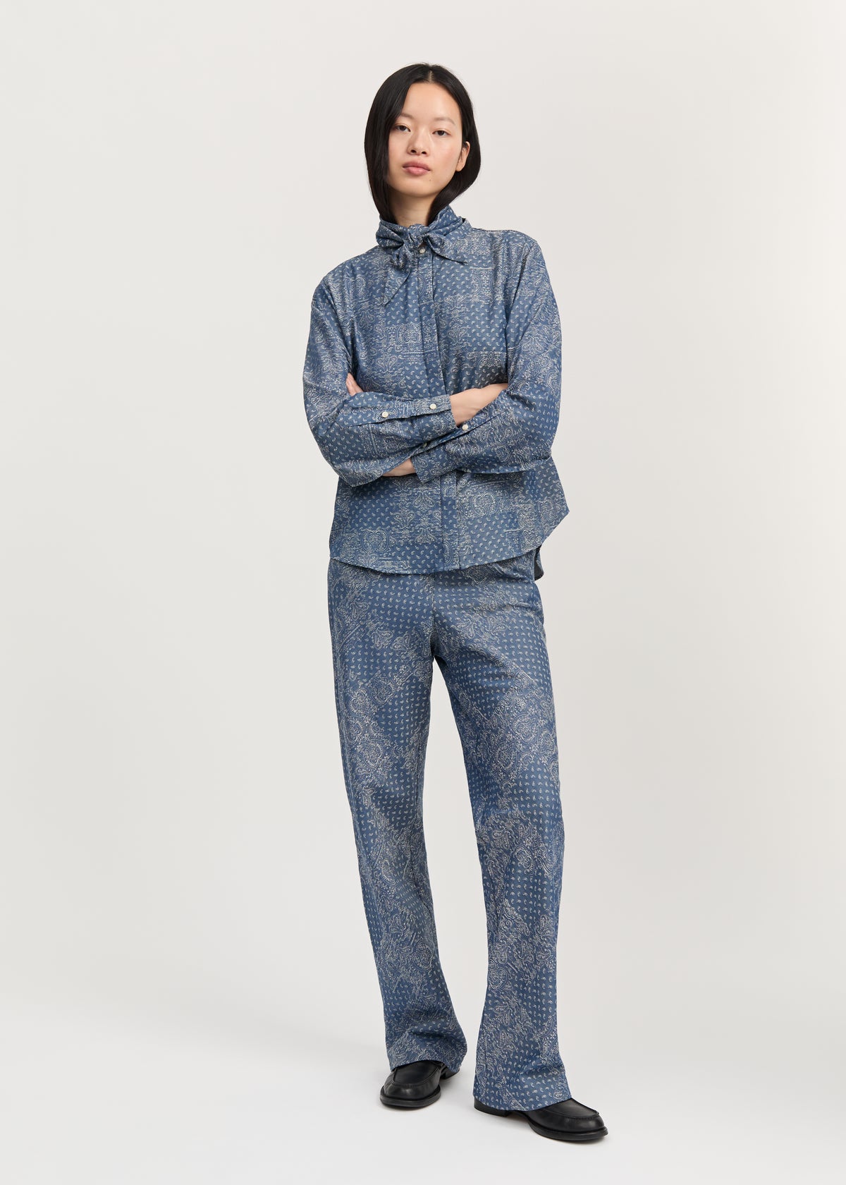 Mara pants jacquard | Bluebell paisley Pants aiayu