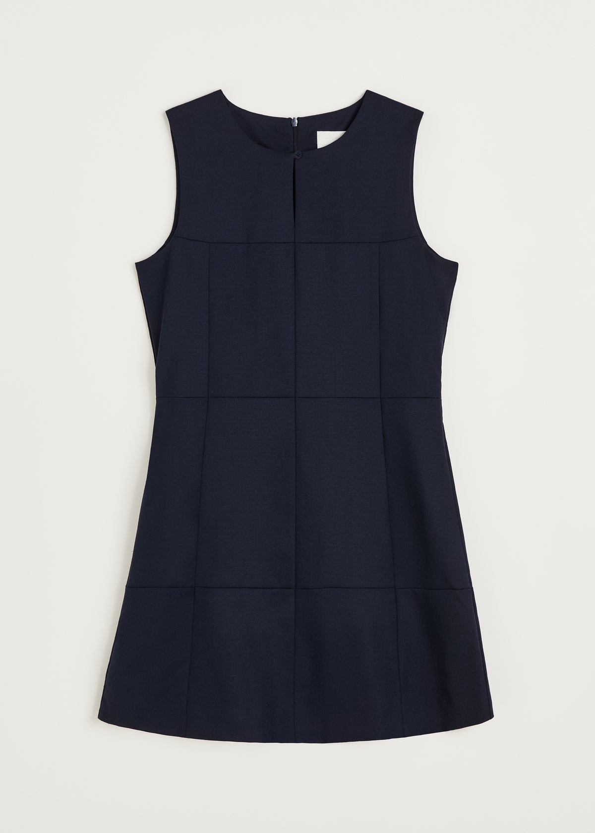 Martha mini dress fine wool | Black navy Dress aiayu