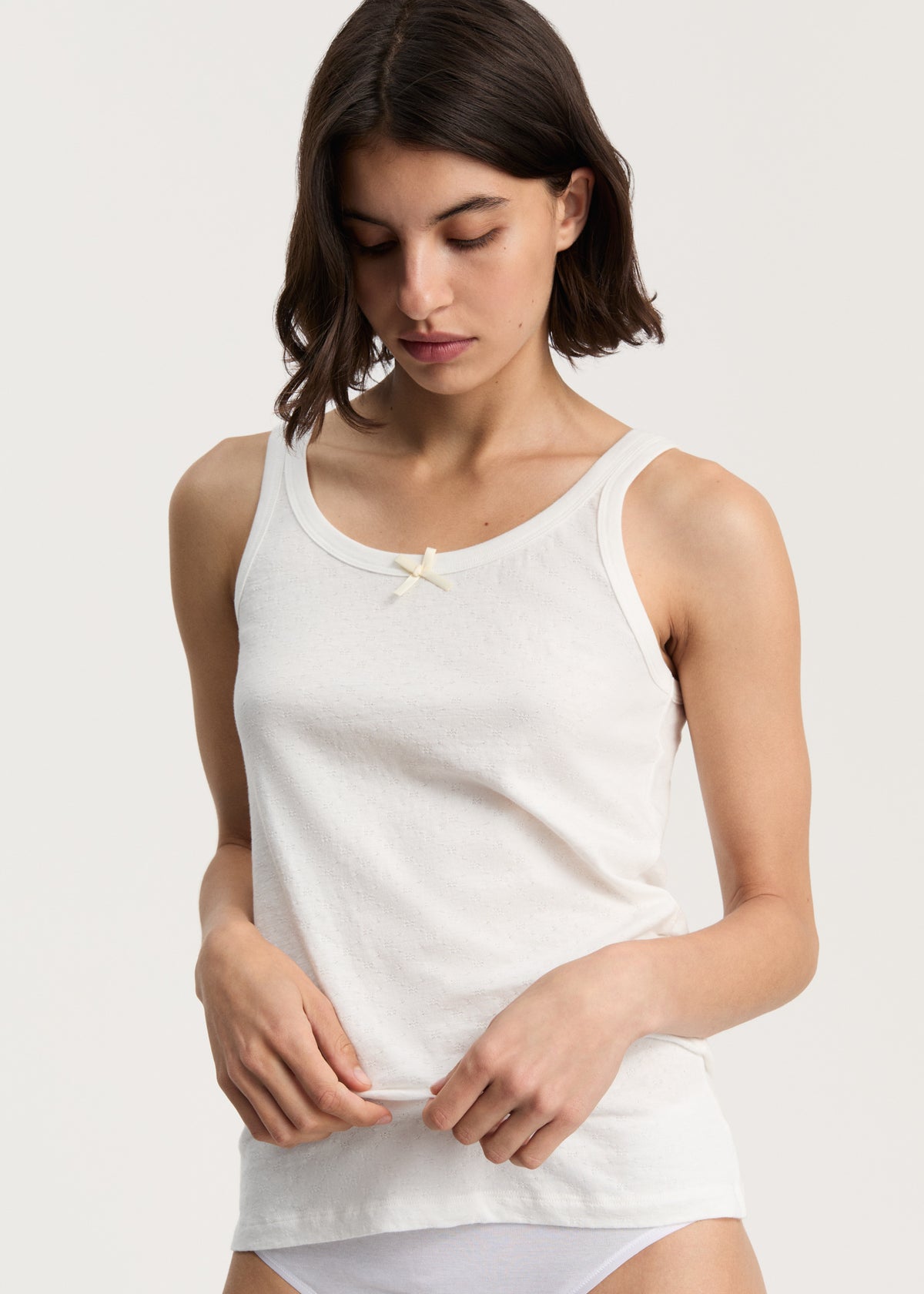 Messhu tank | Pure ecru Top aiayu