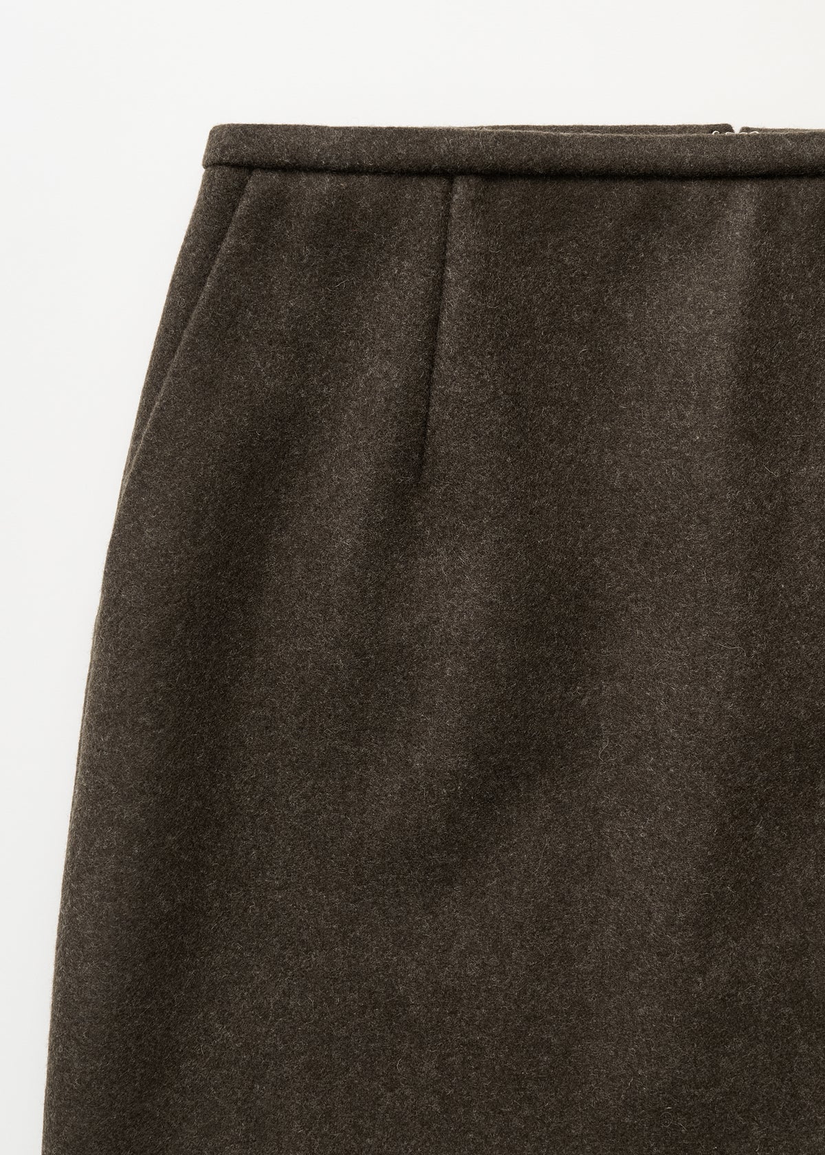 Mini skirt loden | Pure dark brown Skirt aiayu