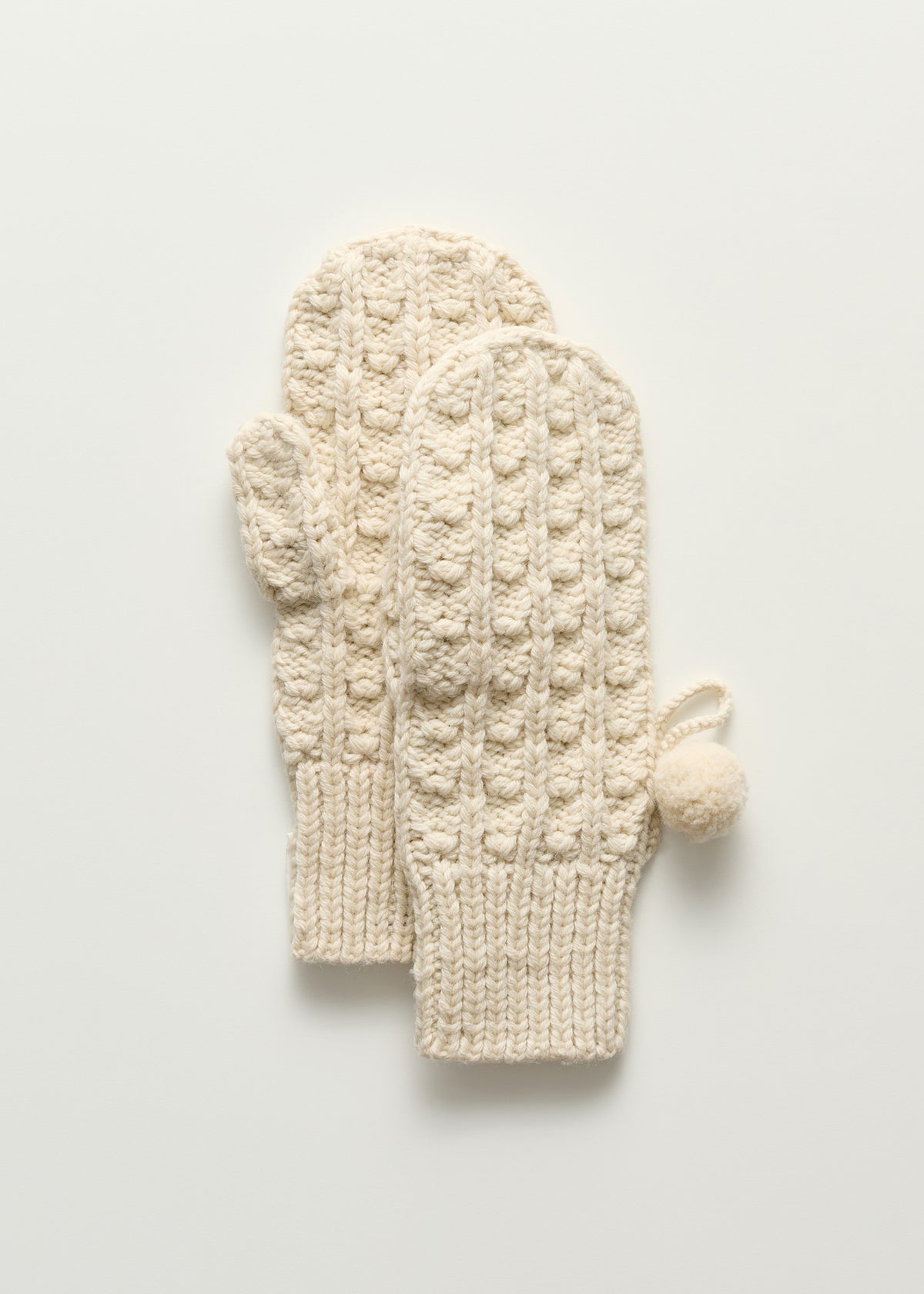 Oponi mittens – highland wool | Pure ecru Mittens aiayu