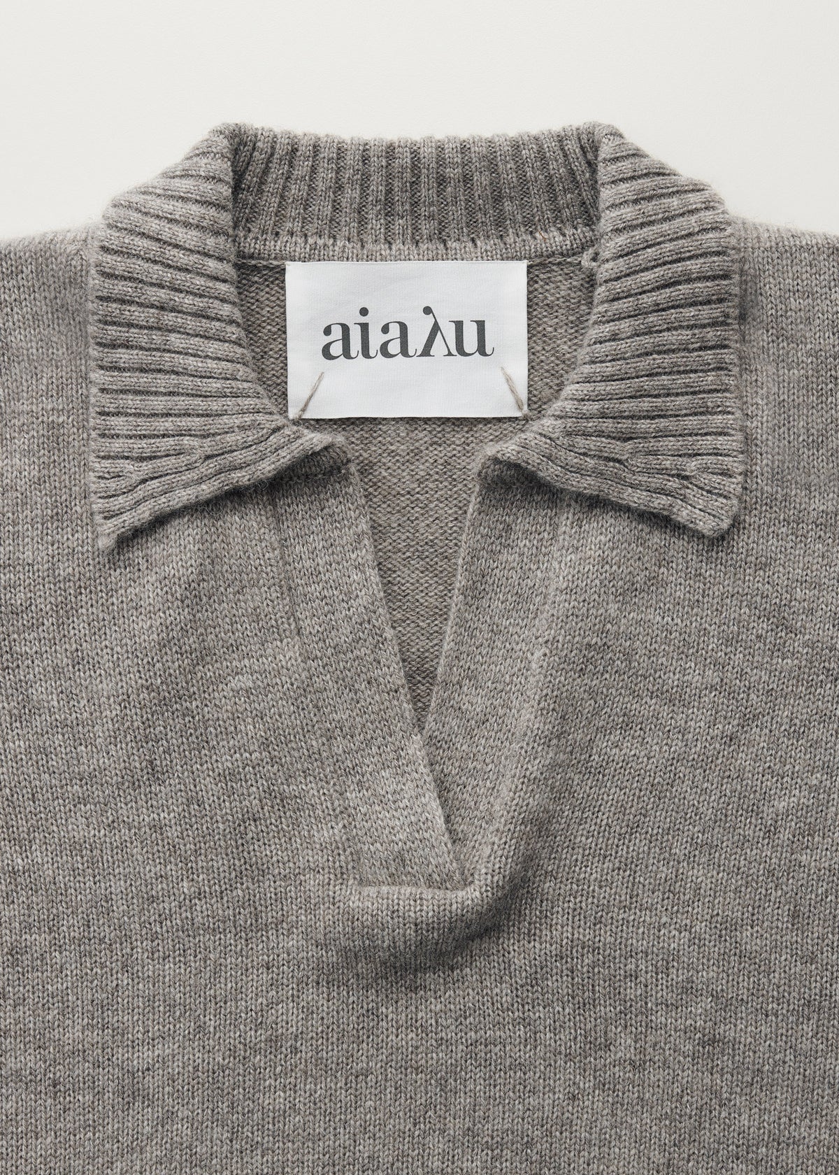 Optica polo sweater – yak | Pure soil Sweater aiayu