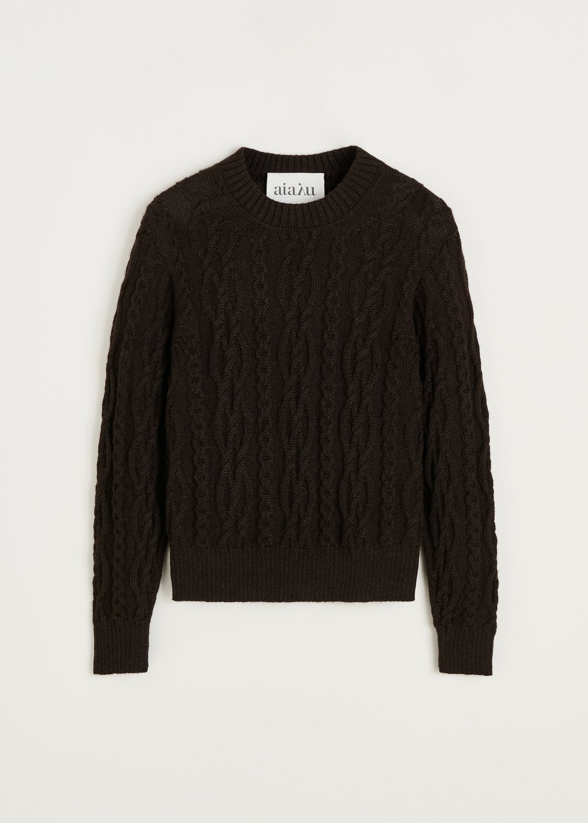 Orenda sweater – llama | Pure dark brown Sweater aiayu