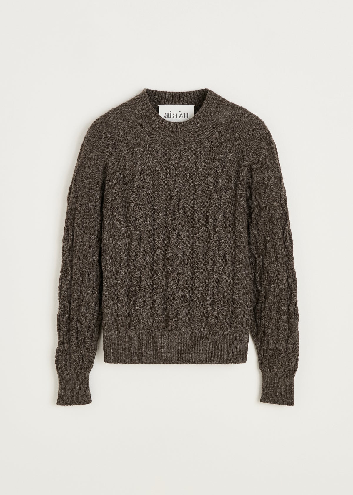 Orenda sweater – llama | Pure smokey brown Sweater aiayu