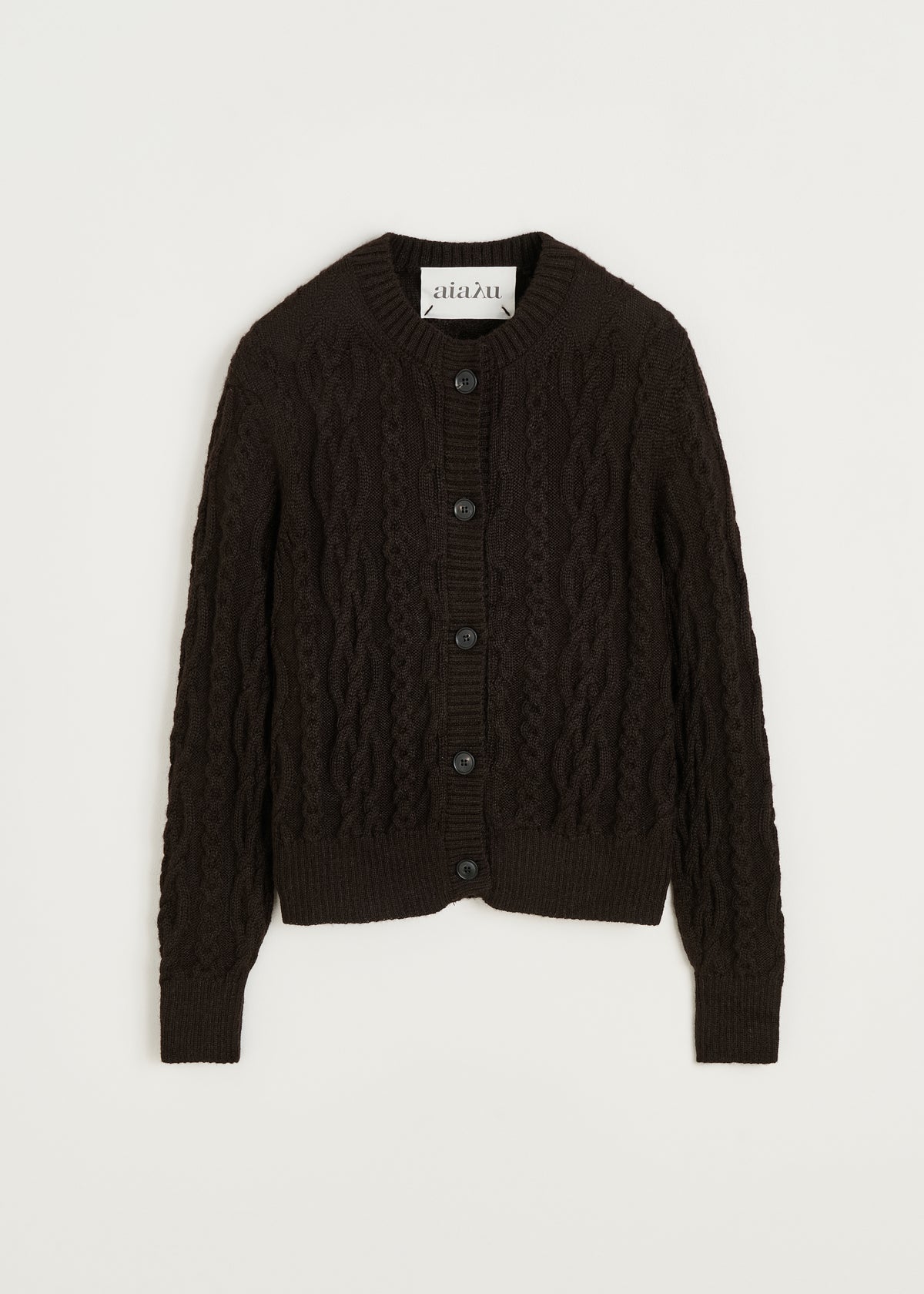 Pala cardigan – llama | Pure dark brown Cardigan aiayu