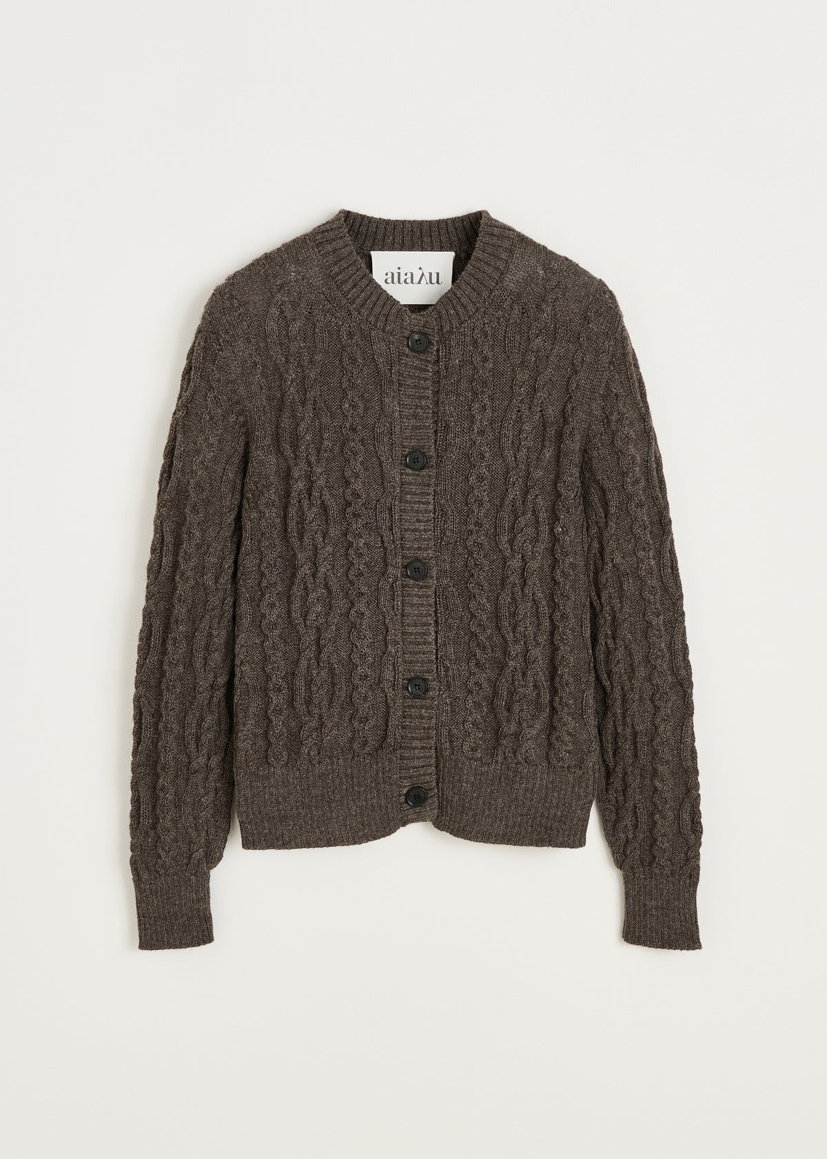 Pala cardigan – llama | Pure smokey brown Cardigan aiayu